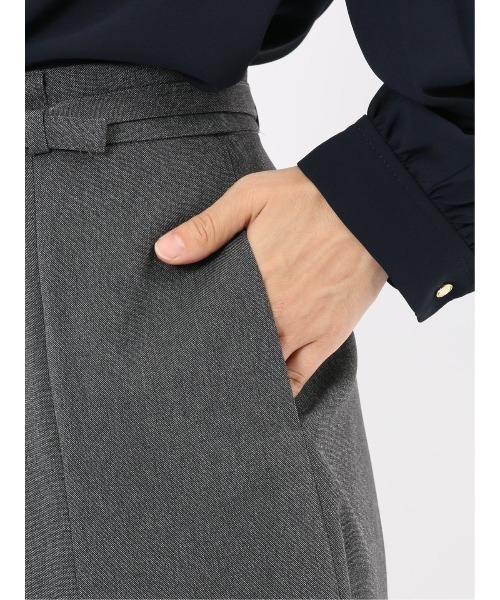 m.f.editorial（エムエフエディトリアル）の「【ストレッチ ウォッシャブル】m.f.エディトリアルレディース ウール調フレアースカート(セットアップ可能)（スーツスカート・レディース・グレー系その他2・S/MEDIUM/LARGE）」の7枚目の写真