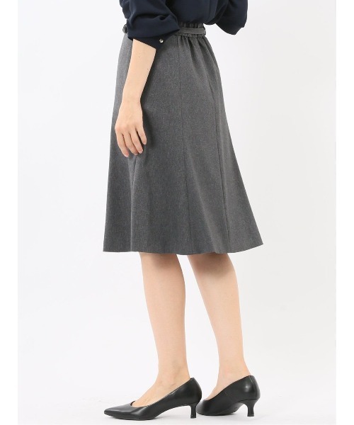 m.f.editorial（エムエフエディトリアル）の「【ストレッチ ウォッシャブル】m.f.エディトリアルレディース ウール調フレアースカート(セットアップ可能)（スーツスカート・レディース・グレー系その他2・S/MEDIUM/LARGE）」の9枚目の写真