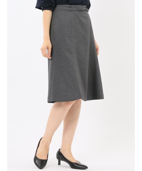 m.f.editorial（エムエフエディトリアル）の「【ストレッチ ウォッシャブル】m.f.エディトリアルレディース ウール調フレアースカート(セットアップ可能)（スーツスカート・レディース・グレー系その他2・S/MEDIUM/LARGE）」の11枚目の写真