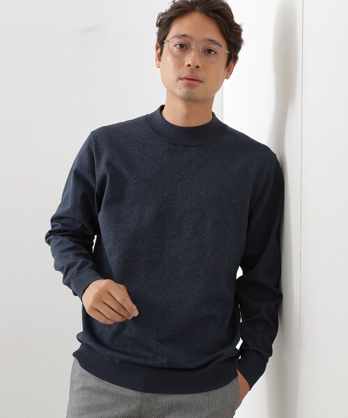 THE SHOP TK （ザ ショップ ティーケー ）の「【冬のビジネスシーンに最適】モックネックニット（ニット/セーター・メンズ・ボルドー/ブラウン系その他/ネイビー・02/03/04）」の12枚目の写真