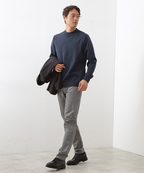 THE SHOP TK （ザ ショップ ティーケー ）の「【冬のビジネスシーンに最適】モックネックニット（ニット/セーター・メンズ・ボルドー/ブラウン系その他/ネイビー・02/03/04）」の14枚目の写真