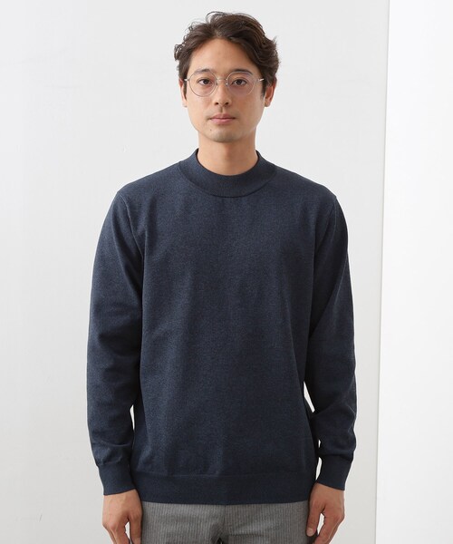 THE SHOP TK （ザ ショップ ティーケー ）の「【冬のビジネスシーンに最適】モックネックニット（ニット/セーター・メンズ・ボルドー/ブラウン系その他/ネイビー・02/03/04）」の16枚目の写真