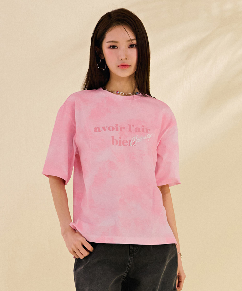 CHASECULT(チェイスカルト)の「レディース 全面プリント レタリング 半袖Tシャツ-DBRG5884D0P(Tシャツ/カットソー・レディース・PINK・85/90)」の1枚目の写真