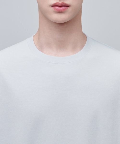 MUSINSA STANDARD（ムシンサスタンダード）の「[クールタンダード] ベーシッククルーネックTシャツ [アッシュグレー]（Tシャツ/カットソー・メンズ・その他・X-LARGE/XX-LARGE/XXX-LARGE/SMALL/MEDIUM/LARGE）」の4枚目の写真