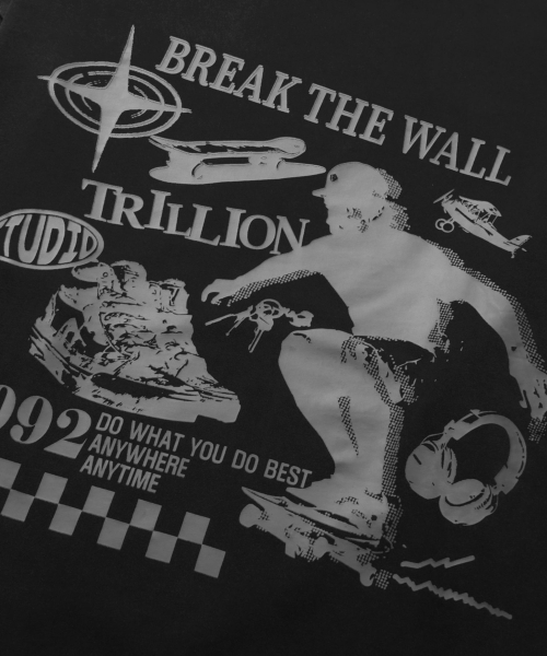 TRILLION(トリリオン)の「スケートボードピグメントグラフィックロングスリーブ(BLACK)(Tシャツ/カットソー・レディース・その他・LARGE/X-LARGE/MEDIUM)」の7枚目の写真