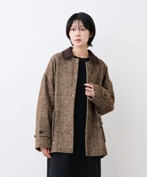 Live in comfort | リブ　イン　コンフォート　栞里ちゃんとつくった　異素材を組み合わせ丁寧に仕立てた　主役級ミドルコート〈ダークブラウン〉(その他アウター)