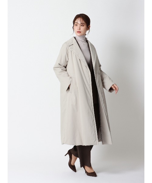 セール】中綿ロングコート ポリエステル 無地（その他アウター）｜SUIT
