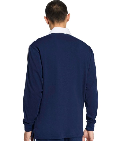 adidas(アディダス)の「adidas 3-STRIPES RUGBY LONGSLEEVE POLO / アディダス 3 ストライプ ラグビー ロングスリーブ ポロ(ポロシャツ・メンズ・ネイビー・M/S/XXL/XL/L)」の10枚目の写真