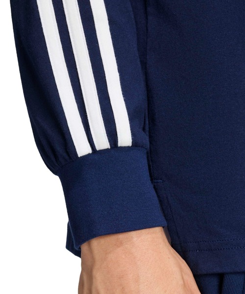adidas(アディダス)の「adidas 3-STRIPES RUGBY LONGSLEEVE POLO / アディダス 3 ストライプ ラグビー ロングスリーブ ポロ(ポロシャツ・メンズ・ネイビー・M/S/XXL/XL/L)」の6枚目の写真