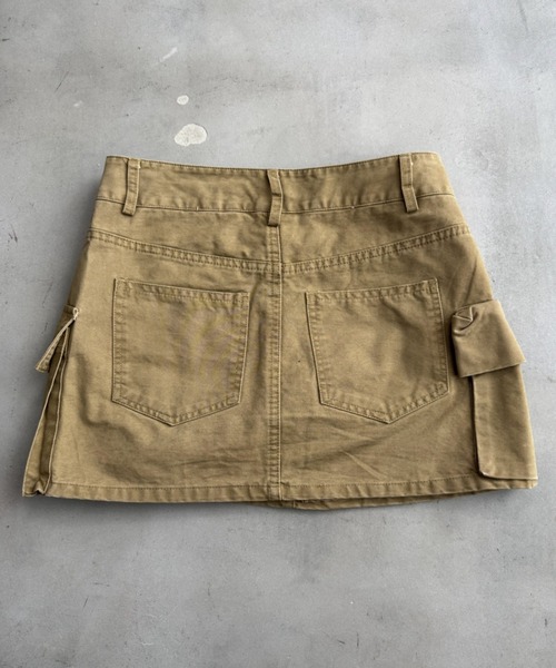 SHAGGIE(シャギー)の「ウォッシュ加工カーゴミニスカート(スカート・レディース・カーキ/ベージュ・MEDIUM/SMALL)」の21枚目の写真