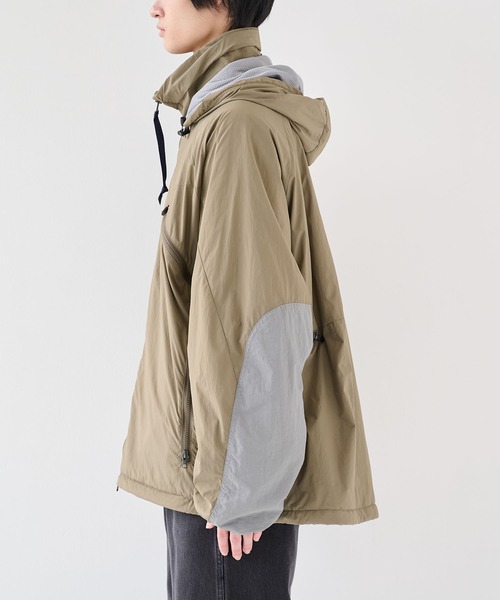 POLIQUANT（ポリクアント）の「【POLIQUANT/ポリクアント】THE BREATHABLE INSULATED HOODED JACKET（ナイロンジャケット・メンズ・ブラック/ダークグリーン・2/3/4）」の14枚目の写真