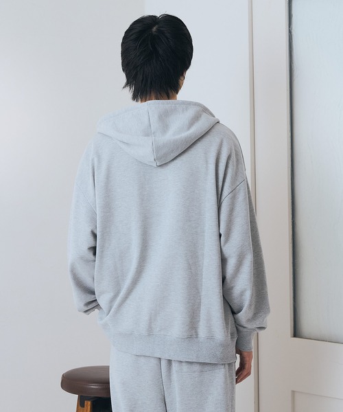 SAVIER(サビアー)の「【SAVIER:サビアー】NY ロゴ刺繍 ショート丈 フルジップパーカー 【セットアップ可能】(パーカー・メンズ・杢グレー/ネイビー/ブラック・LARGE/MEDIUM)」の22枚目の写真