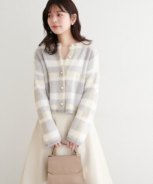natural couture(ナチュラルクチュール)の「チェック柄シャギーニットカーデ(カーディガン/ボレロ・レディース・その他1/その他2/その他3/その他4・FREE)」の19枚目の写真