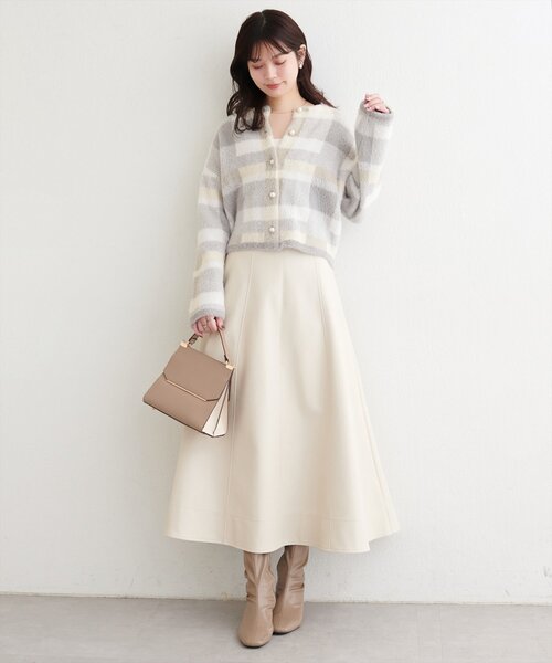 natural couture(ナチュラルクチュール)の「チェック柄シャギーニットカーデ(カーディガン/ボレロ・レディース・その他1/その他2/その他3/その他4・FREE)」の14枚目の写真