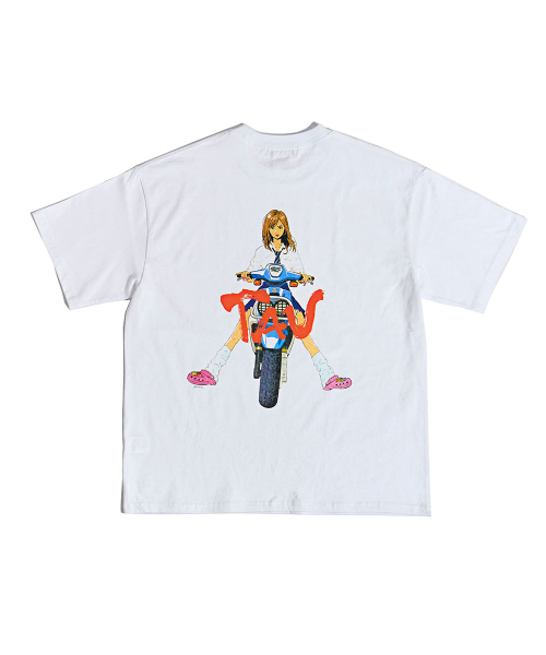SCHISM INDUCING(スキズムインデューシング)の「TAU SCOOTER T SHIRT_WHITE(Tシャツ/カットソー・レディース・その他・MEDIUM/LARGE)」の3枚目の写真