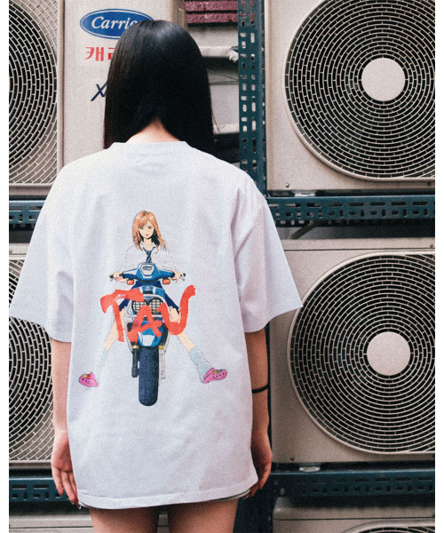 SCHISM INDUCING(スキズムインデューシング)の「TAU SCOOTER T SHIRT_WHITE(Tシャツ/カットソー・レディース・その他・MEDIUM/LARGE)」の10枚目の写真