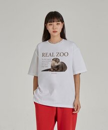 リアルジュ オター ラウンドネック 15番手 綿 半袖Tシャツ_ホワイト