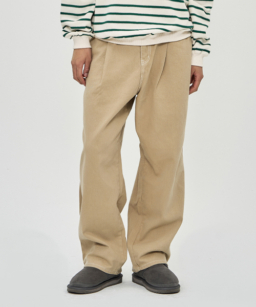 THE-ABON(エイボン)の「ゴートピンタックパンツ ベージュ(その他パンツ・メンズ・ベージュ・SMALL/MEDIUM/LARGE)」の4枚目の写真
