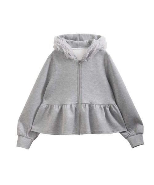 Fit more(フィットモア)の「ダンボールチュールフードジップアップパーカー(パーカー・レディース・ブラック/グレー/ホワイト・FREE)」の22枚目の写真