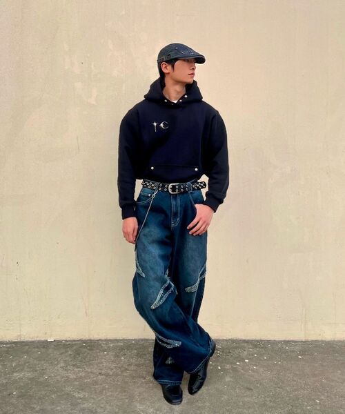 DECET（デケト）の「Fringe Applique Wide Jeans DCPT054DBlueA（デニムパンツ・レディース・その他・26/28/30/32/34）」の11枚目の写真