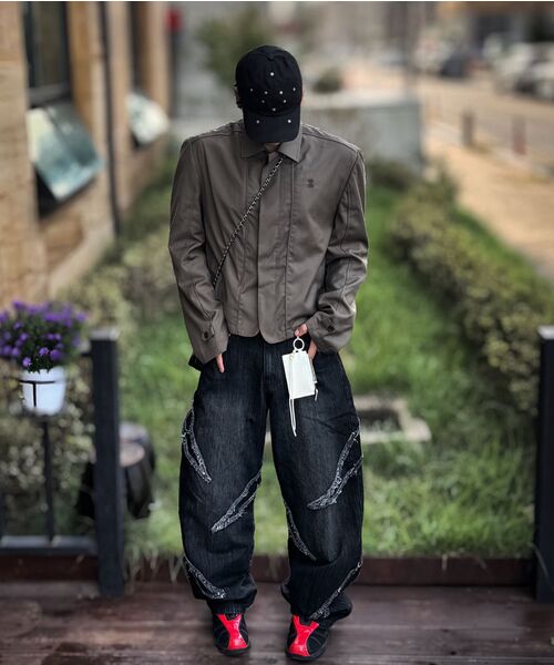 DECET（デケト）の「Fringe Applique Wide Jeans DCPT054DBlueA（デニムパンツ・レディース・その他・26/28/30/32/34）」の21枚目の写真