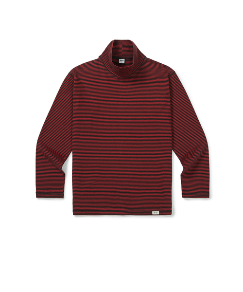 MMLG（エムエムエルジー）の「[Mmlg] STRIPE TURTLENECK LSV-T (RED)（Tシャツ/カットソー・レディース・その他・SMALL/MEDIUM/LARGE/X-LARGE）」の2枚目の写真
