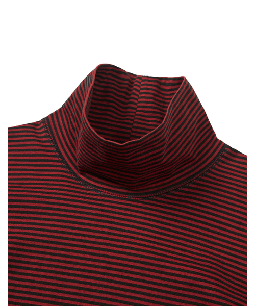 MMLG（エムエムエルジー）の「[Mmlg] STRIPE TURTLENECK LSV-T (RED)（Tシャツ/カットソー・レディース・その他・SMALL/MEDIUM/LARGE/X-LARGE）」の4枚目の写真