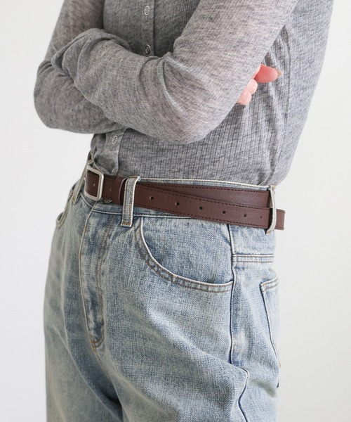 select MOCA（セレクトモカ）の「フェイクレザーバックルベルト（ベルト・レディース・ブラック/ブラウン・FREE）」の8枚目の写真