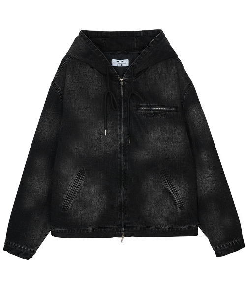 FDR(エフディーアール)の「Heavy Denim Work Hood Quilting Jacket Black(パーカー・メンズ・その他・SMALL/MEDIUM/LARGE)」の1枚目の写真