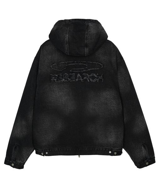 FDR(エフディーアール)の「Heavy Denim Work Hood Quilting Jacket Black(パーカー・メンズ・その他・SMALL/MEDIUM/LARGE)」の2枚目の写真