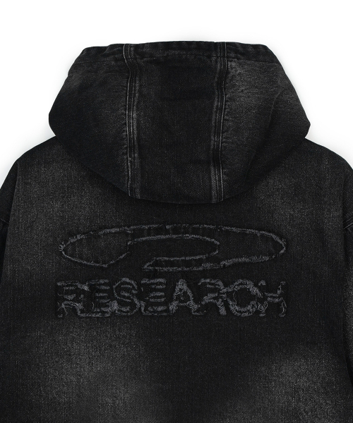 FDR(エフディーアール)の「Heavy Denim Work Hood Quilting Jacket Black(パーカー・メンズ・その他・SMALL/MEDIUM/LARGE)」の4枚目の写真