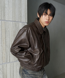 SPERONE（スペロネ）の「A-2 ウォッシングレザージャケット (ブラウン)（MA-1）」