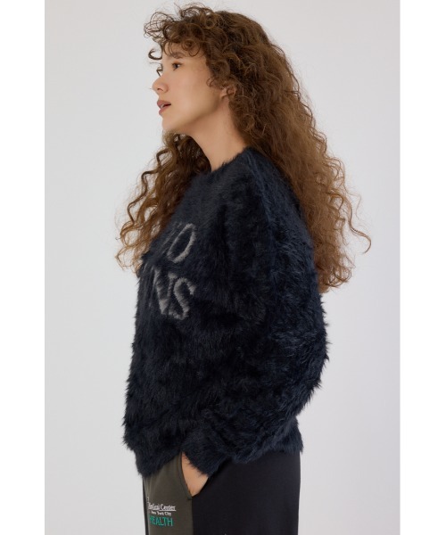 RODEO CROWNS WIDE BOWL（ロデオクラウンズワイドボウル）の「シャギーロゴニットトップス（ニット/セーター・レディース・グレー/オフホワイト/ライトピンク/ブラック・FREE）」の17枚目の写真