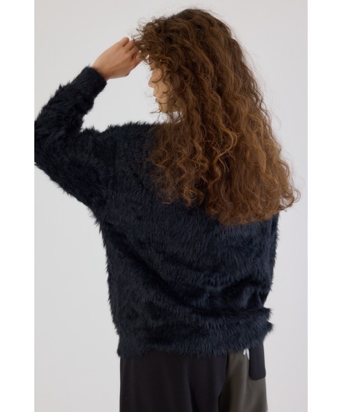 RODEO CROWNS WIDE BOWL（ロデオクラウンズワイドボウル）の「シャギーロゴニットトップス（ニット/セーター・レディース・グレー/オフホワイト/ライトピンク/ブラック・FREE）」の18枚目の写真