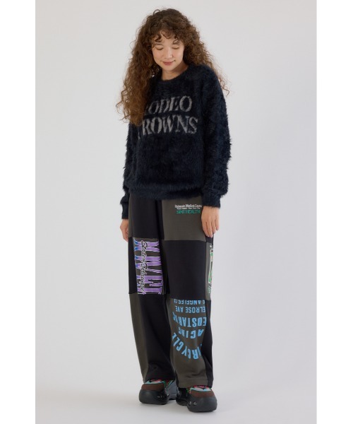 RODEO CROWNS WIDE BOWL（ロデオクラウンズワイドボウル）の「シャギーロゴニットトップス（ニット/セーター・レディース・グレー/オフホワイト/ライトピンク/ブラック・FREE）」の19枚目の写真