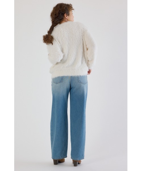 RODEO CROWNS WIDE BOWL（ロデオクラウンズワイドボウル）の「シャギーロゴニットトップス（ニット/セーター・レディース・グレー/オフホワイト/ライトピンク/ブラック・FREE）」の15枚目の写真