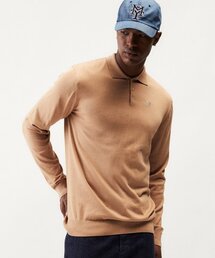 MAYOL（マイヨール）の「MYL刺繍長袖カラーニット_ベージュ（ニット/セーター）」