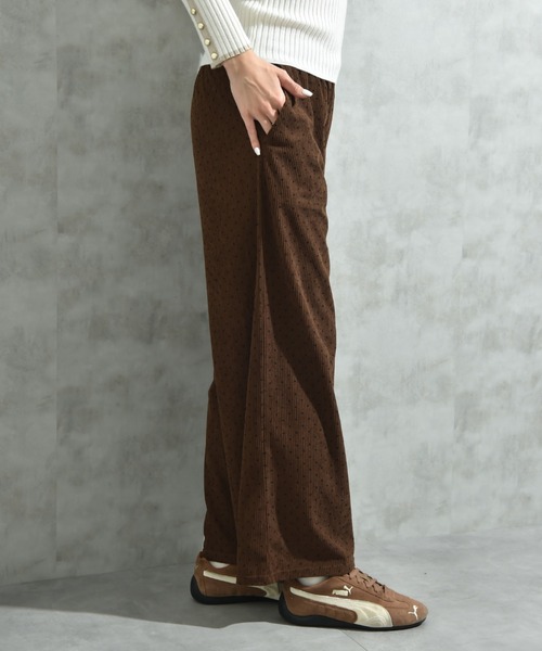 INTERPLANET（インタープラネット）の「コーデュロイドットウエストゴムパンツ（その他パンツ・レディース・ブラウン/チャコールグレー・FREE/LARGE）」の9枚目の写真