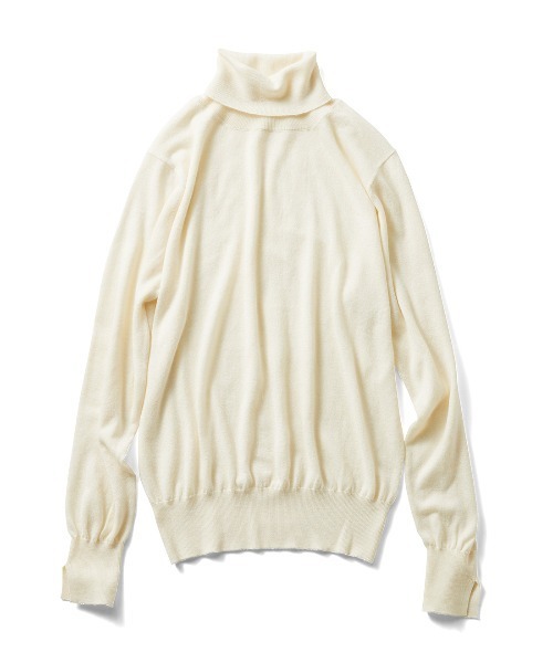 IEDIT（イディット）の「ＩＥＤＩＴ　うっとりする肌心地と絶妙ゆるフィットにこだわったシルク混タートルニット（ニット/セーター・レディース・グレー/ブラック/アイボリー・M/L/LL/3L/S/4L）」の4枚目の写真