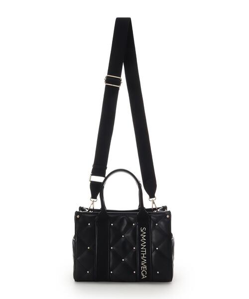SAMANTHAVEGA（サマンサベガ）の「ロゴテープビジューハンドバッグ（ハンドバッグ・レディース・ホワイト/ブラック・FREE）」の8枚目の写真