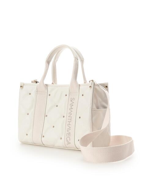 SAMANTHAVEGA（サマンサベガ）の「ロゴテープビジューハンドバッグ（ハンドバッグ・レディース・ホワイト/ブラック・FREE）」の9枚目の写真