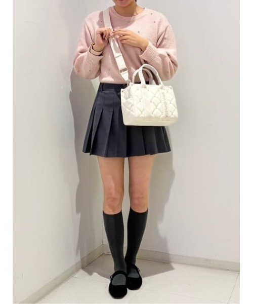 SAMANTHAVEGA（サマンサベガ）の「ロゴテープビジューハンドバッグ（ハンドバッグ・レディース・ホワイト/ブラック・FREE）」の15枚目の写真