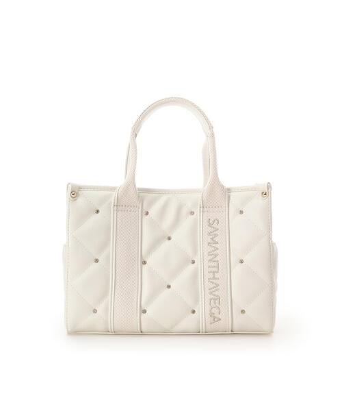 SAMANTHAVEGA（サマンサベガ）の「ロゴテープビジューハンドバッグ（ハンドバッグ・レディース・ホワイト/ブラック・FREE）」の21枚目の写真