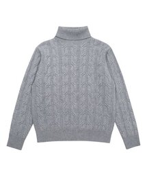 タートルケーブルニット_グレー