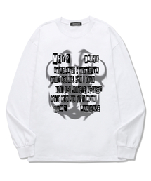 BARIGATE（バリゲート）の「FONT BLUR ロングスリーブ (BLS010) ホワイト（Tシャツ/カットソー）」