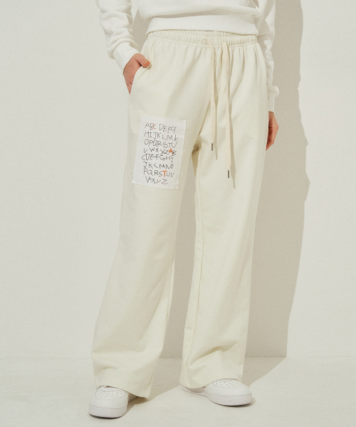 SARANAGI(サラナギ)の「SE055-SWETPANTS (cream)(スウェットパンツ・レディース・アイボリー・FREE)」の1枚目の写真