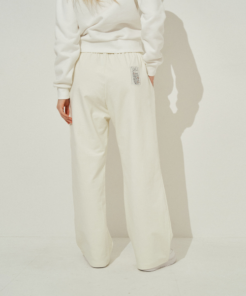 SARANAGI(サラナギ)の「SE055-SWETPANTS (cream)(スウェットパンツ・レディース・アイボリー・FREE)」の3枚目の写真
