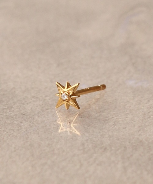 NOIR DE POUPEE（ノワールドプーペ）の「【WEB限定】K18vermeil ダイヤモンドスターピアス（ピアス（両耳用）・レディース・ゴールド・FREE）」の9枚目の写真