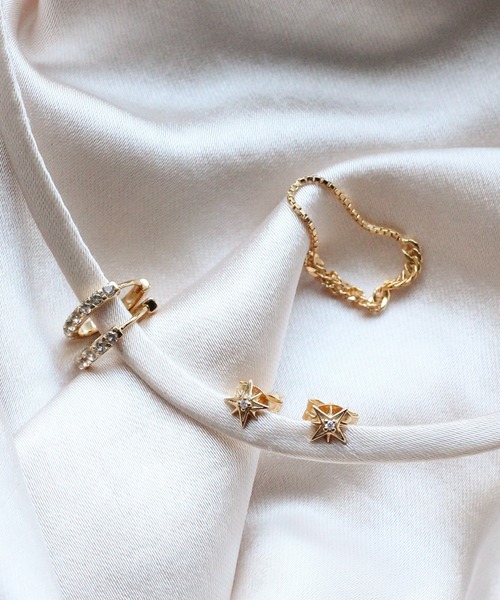 NOIR DE POUPEE（ノワールドプーペ）の「【WEB限定】K18vermeil ダイヤモンドスターピアス（ピアス（両耳用）・レディース・ゴールド・FREE）」の6枚目の写真