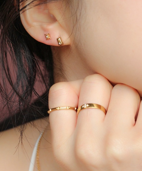 K18vermeil ダイヤモンドスターピアス（ピアス（両耳用））｜NOIR DE
